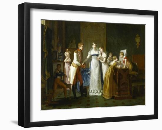 Marie-Louise of Austria Bidding Farewell to Her Family in Vienna, 13th March 1810-Pauline Auzou-Framed Giclee Print