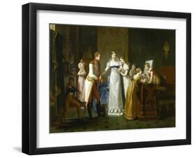 Marie-Louise of Austria Bidding Farewell to Her Family in Vienna, 13th March 1810-Pauline Auzou-Framed Giclee Print