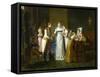 Marie-Louise of Austria Bidding Farewell to Her Family in Vienna, 13th March 1810-Pauline Auzou-Framed Stretched Canvas