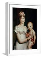 Marie-Louise of Habsbourg-Lorraine and the King of Rome-Francois Gerard-Framed Giclee Print