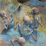 The Kiss (Skelly Lovers)-Marie Marfia Fine Art-Giclee Print