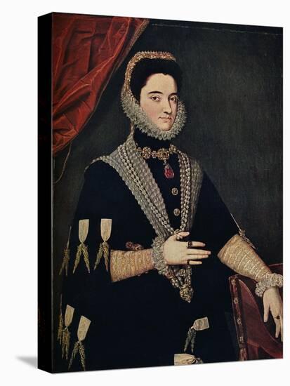 'Marie of Austria - Empress of Germany, 1528-1603', 16th century, (1910)-Juan Pantoja De La Cruz-Stretched Canvas