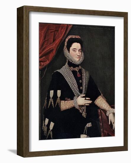 Marie of Austria, Mid 16th Century-Juan Pantoja De La Cruz-Framed Giclee Print