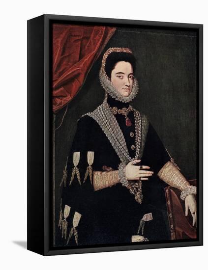 Marie of Austria, Mid 16th Century-Juan Pantoja De La Cruz-Framed Stretched Canvas