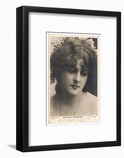 Marie Studholme Actress, in Thoughtful Mood-null-Framed Photographic Print