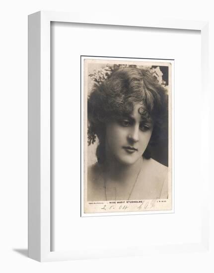 Marie Studholme Actress, in Thoughtful Mood-null-Framed Photographic Print