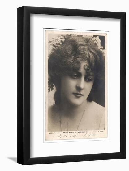 Marie Studholme Actress, in Thoughtful Mood-null-Framed Photographic Print