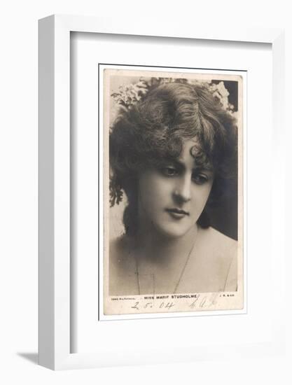 Marie Studholme Actress, in Thoughtful Mood-null-Framed Photographic Print