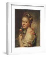 Marie Suzanne Giroust Roslin (1734-1772), Peintre Et Pastelliste Francaise, Epouse De L'artiste - M-Alexander Roslin-Framed Giclee Print