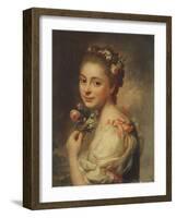 Marie Suzanne Giroust Roslin (1734-1772), Peintre Et Pastelliste Francaise, Epouse De L'artiste - M-Alexander Roslin-Framed Giclee Print