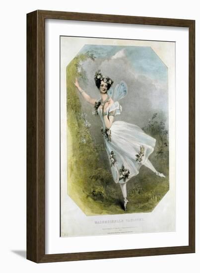 Marie Taglioni (1804-84) in 'Flore Et Zephire' by Cesare Bossi, C.1830-Alfred-edward Chalon-Framed Giclee Print