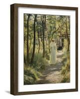 Marie, the Artist's Wife, in the Garden, 1895-Peter Severin Kroyer-Framed Giclee Print