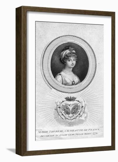 Marie-Therese-Charlotte De Bourbon, Duchess of Angouleme and Dauphine of France, 1805-Luigi Schiavonetti-Framed Giclee Print