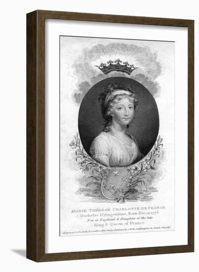 Marie-Therese-Charlotte De Bourbon, Duchess of Angouleme and Dauphine of France, 1811-null-Framed Giclee Print