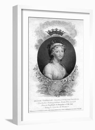 Marie-Therese-Charlotte De Bourbon, Duchess of Angouleme and Dauphine of France, 1811-null-Framed Giclee Print