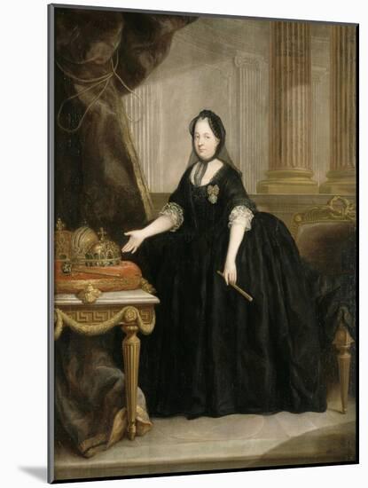 Marie-Thérèse de Habsbourg Impératrice d'Autriche, (1717-1780) Reine de Hongrie en 1740 et de-Anton von Maron-Mounted Giclee Print
