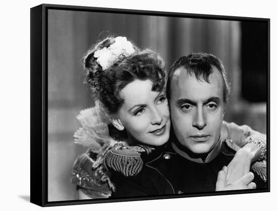 Marie Walewska (Conquest) by Clarence Brown with Greta Garbo and Charles Boyer (dans le role by Nap-null-Framed Stretched Canvas