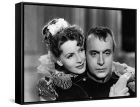 Marie Walewska (Conquest) by Clarence Brown with Greta Garbo and Charles Boyer (dans le role by Nap-null-Framed Stretched Canvas