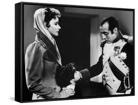 Marie Walewska (Conquest) by Clarence Brown with Greta Garbo and Charles Boyer (dans le role by Nap-null-Framed Stretched Canvas