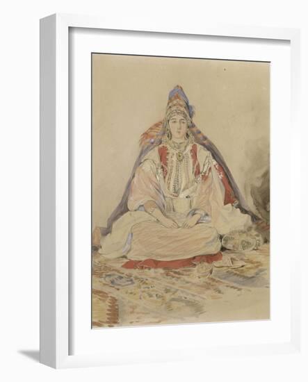 Mariée juive de Tanger-Eugene Delacroix-Framed Giclee Print