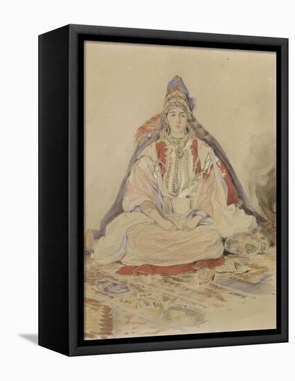 Mariée juive de Tanger-Eugene Delacroix-Framed Stretched Canvas