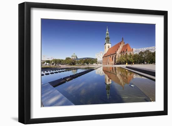 Marienkirche church, Alexanderplatz, Berliner Cathedral, Berlin Mitte, Berlin, Germany, Europe-Markus Lange-Framed Photographic Print