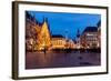 Marienplatz in the Evening, Munich, Bavaria, Germany-anshar-Framed Photographic Print