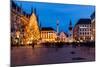 Marienplatz in the Evening, Munich, Bavaria, Germany-anshar-Mounted Photographic Print