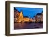 Marienplatz in the Evening, Munich, Bavaria, Germany-anshar-Framed Photographic Print