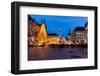 Marienplatz in the Evening, Munich, Bavaria, Germany-anshar-Framed Photographic Print