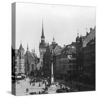 Marienplatz, Munich, Germany, C1900-Wurthle & Sons-Stretched Canvas