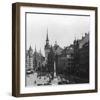 Marienplatz, Munich, Germany, C1900-Wurthle & Sons-Framed Photographic Print