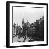 Marienplatz, Munich, Germany, C1900-Wurthle & Sons-Framed Photographic Print
