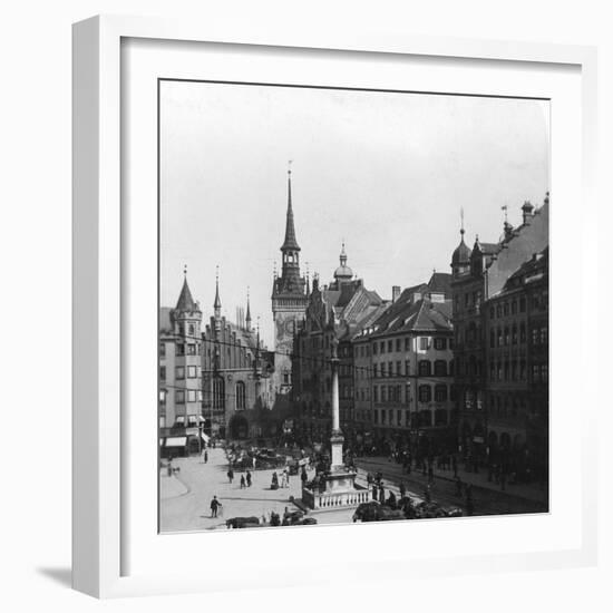 Marienplatz, Munich, Germany, C1900-Wurthle & Sons-Framed Photographic Print