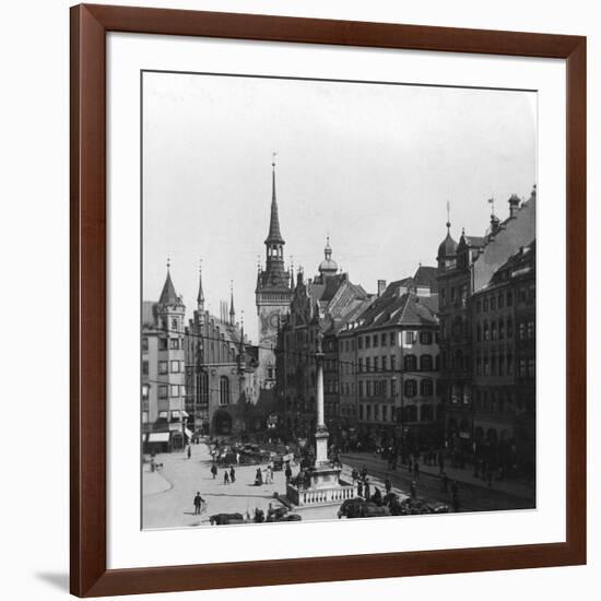 Marienplatz, Munich, Germany, C1900-Wurthle & Sons-Framed Photographic Print