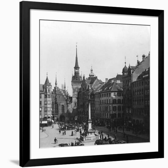 Marienplatz, Munich, Germany, C1900-Wurthle & Sons-Framed Photographic Print