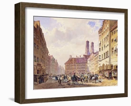 Marienplatz, Munich-Friedrich Eibner-Framed Giclee Print