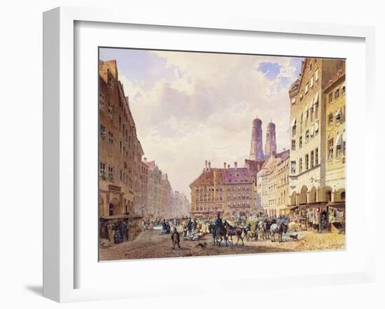 Marienplatz, Munich-Friedrich Eibner-Framed Giclee Print