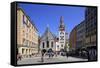 Marienplatz Square with Old City Hall in Munich, Upper Bavaria, Bavaria, Germany, Europe-Hans-Peter Merten-Framed Stretched Canvas