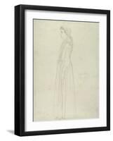 Marietta, Capri, 1859 (Graphite on Paper)-Frederic Leighton-Framed Giclee Print