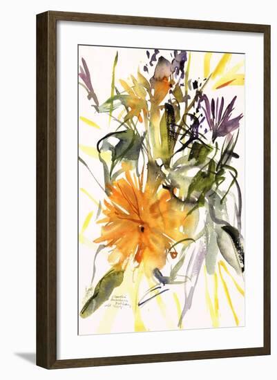 Marigold and Other Flowers, 2004-Claudia Hutchins-Puechavy-Framed Giclee Print