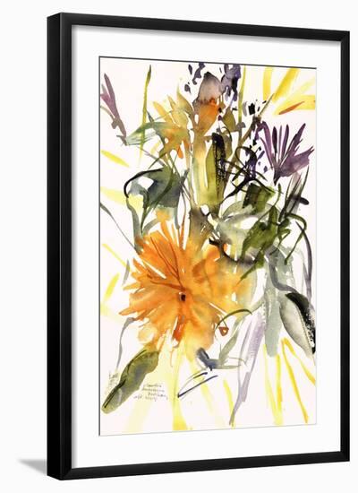 Marigold and Other Flowers, 2004-Claudia Hutchins-Puechavy-Framed Giclee Print