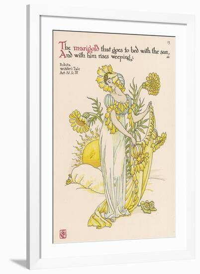 Marigold Personified-Walter Crane-Framed Art Print