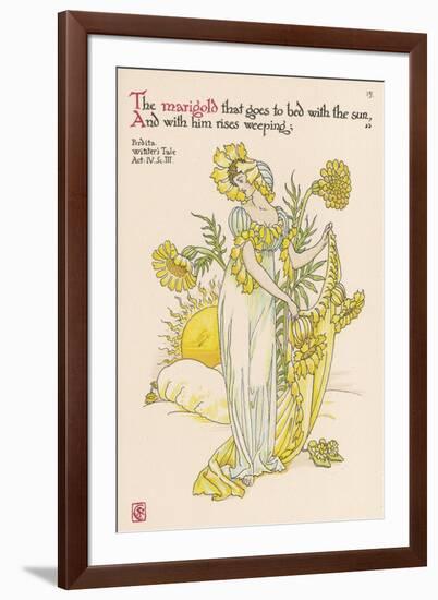 Marigold Personified-Walter Crane-Framed Art Print