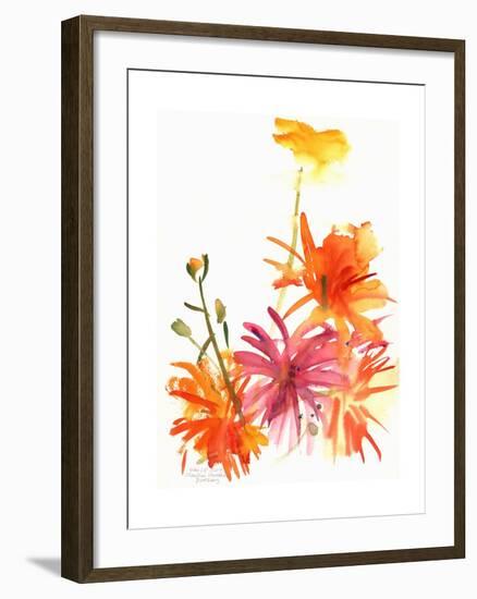 Marigolds and Other Flowers, 2004-Claudia Hutchins-Puechavy-Framed Giclee Print