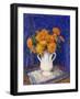 Marigolds in a White Vase, (Oil on Panel)-James Bolivar Manson-Framed Giclee Print