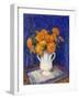 Marigolds in a White Vase, (Oil on Panel)-James Bolivar Manson-Framed Giclee Print