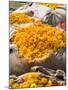 Marigolds Tied Up in Sacking Ready for Sale, Flower Market, Bari Chaupar, Jaipur, Rajasthan-Annie Owen-Mounted Photographic Print