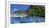 Marigot Bay, St. Lucia, Caribbean. marina, boats, palm trees, cove-Jolly Sienda-Framed Photographic Print