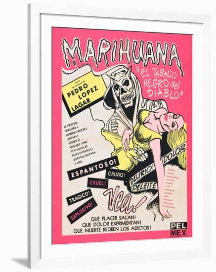 Marihuana, (aka Marihuana Story), Mexican poster art, 1950-null-Framed Art Print